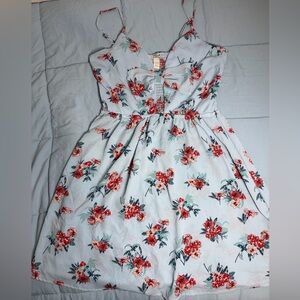 Charlotte Russe Light Blue Floral Bow-Front Sundress